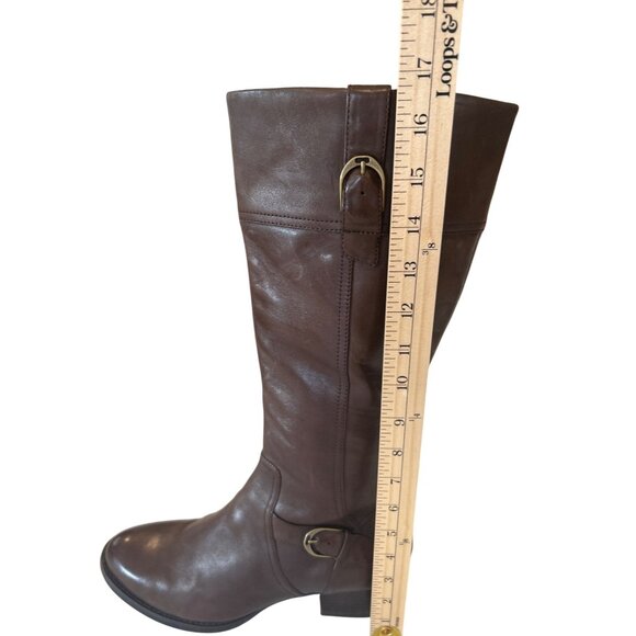 Ariat Women’s 11B Tall Brown Leather Riding Boots Buckle Equestrian 53021 - Picture 7 of 13